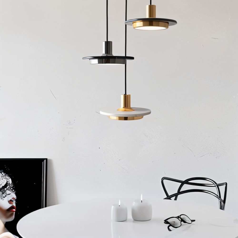 LuMetal Pendellampa - Enkelhuvud Lagerad Rund LED Hänglampa