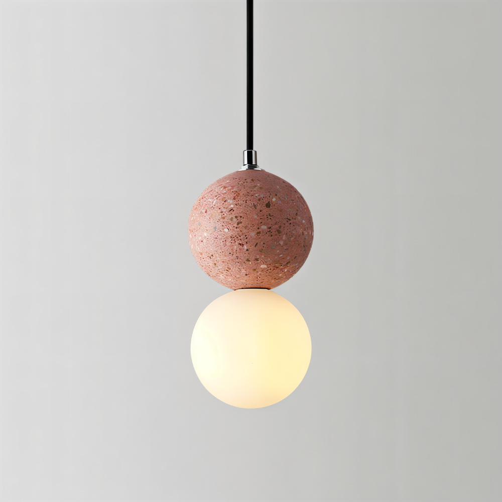 LumeGlobe Pendellampa - Dubbelskula Pendellampa för matbordet - Glas Hängkula Lampa