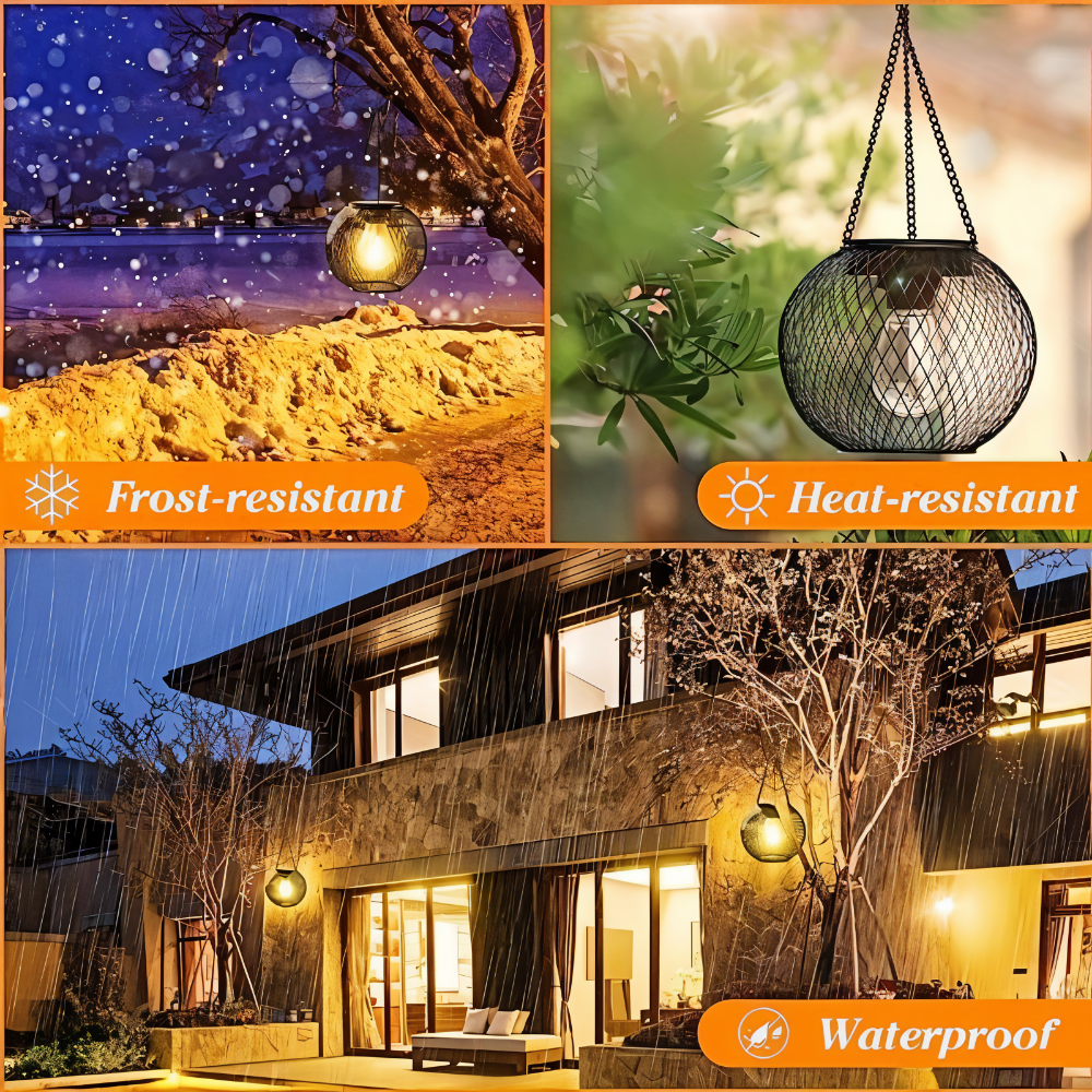 Lumentalic Solarlampa - Vattentäta Hänglampor Set - Solarlampa för Upphängning
