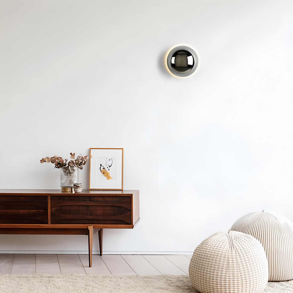 LumiCircle Vägglampa - Modern Rund Vägglampa - Energieffektiv LED Väggbelysning