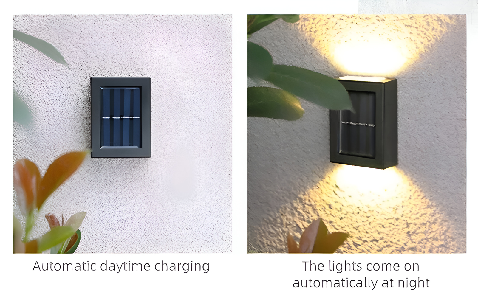 LumiSun Solvägglampa - Solenergidriven Utomhuslampa med Två Strålar