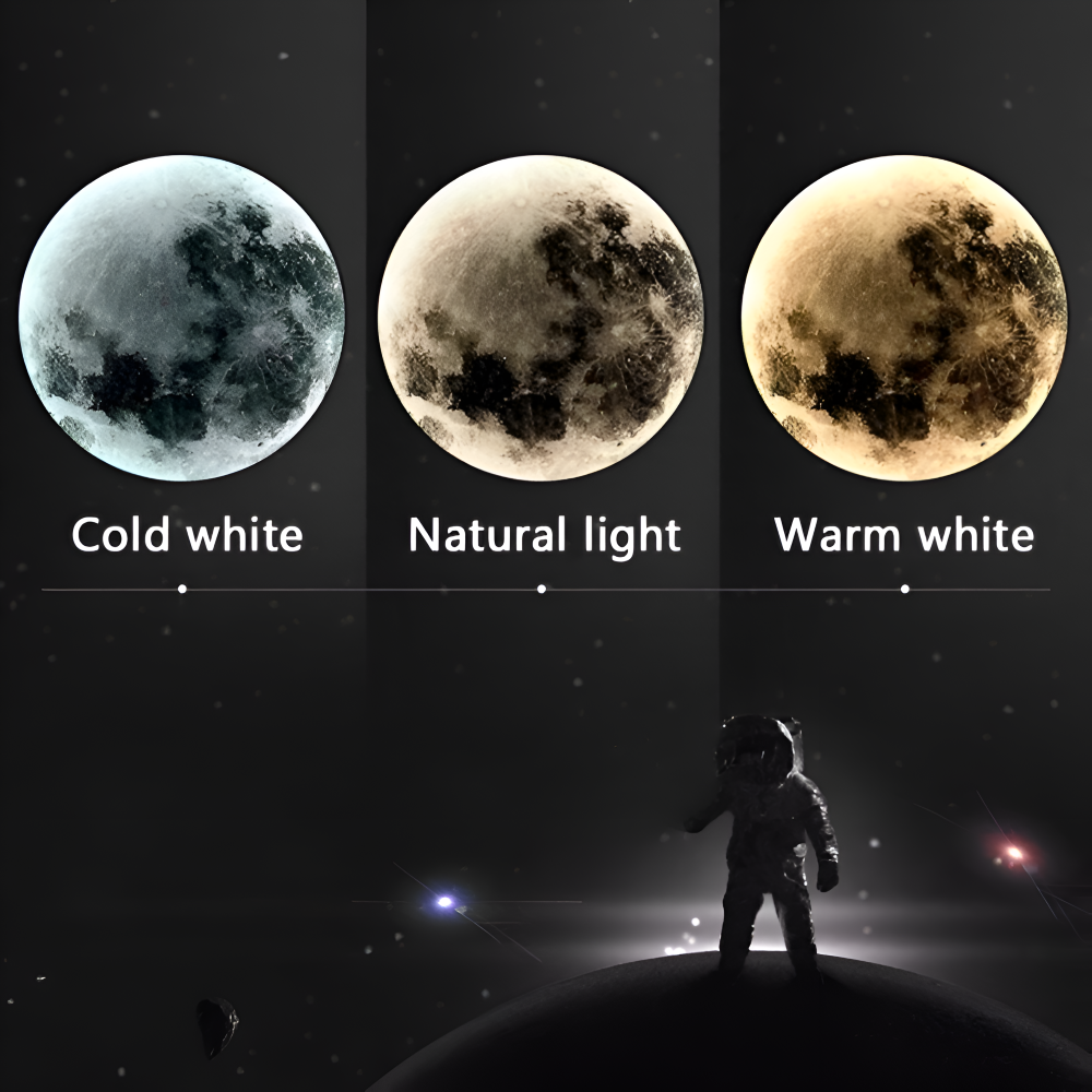 Lunar 3D-Månevägglampa - Justerbar och dimbar Månevägglampa