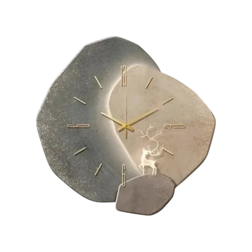 Väggklocka Minimalistisk Måndesign Beige