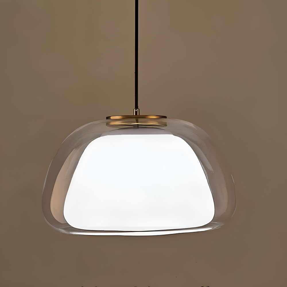 LustreJell - Modern Kräm Glas Pendellampa - Transparent Jelly LED Hänglampa