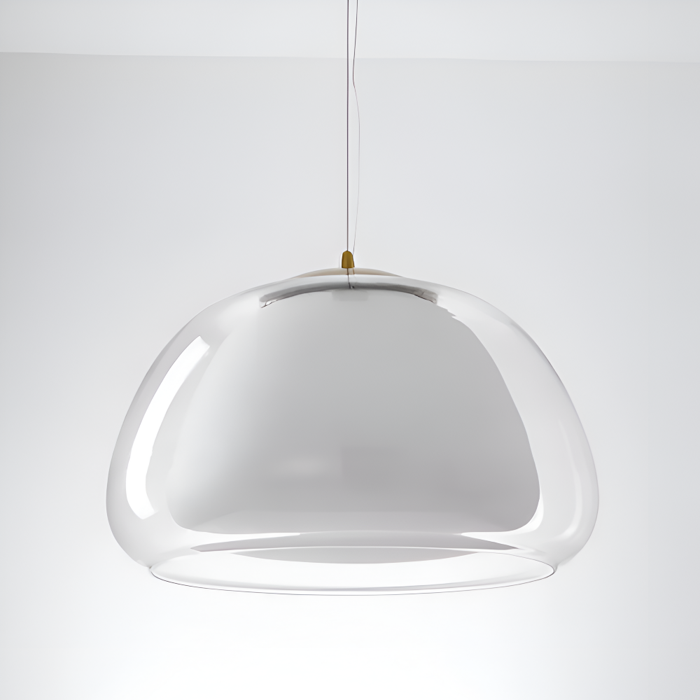 LustreJell - Modern Kräm Glas Pendellampa - Transparent Jelly LED Hänglampa
