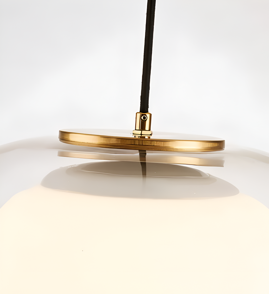 LustreJell - Modern Kräm Glas Pendellampa - Transparent Jelly LED Hänglampa