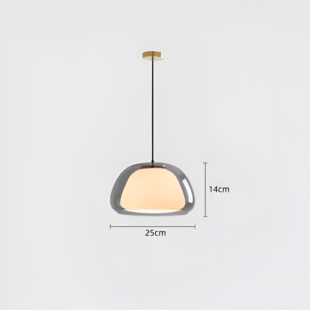 LustreJell - Modern Kräm Glas Pendellampa - Transparent Jelly LED Hänglampa