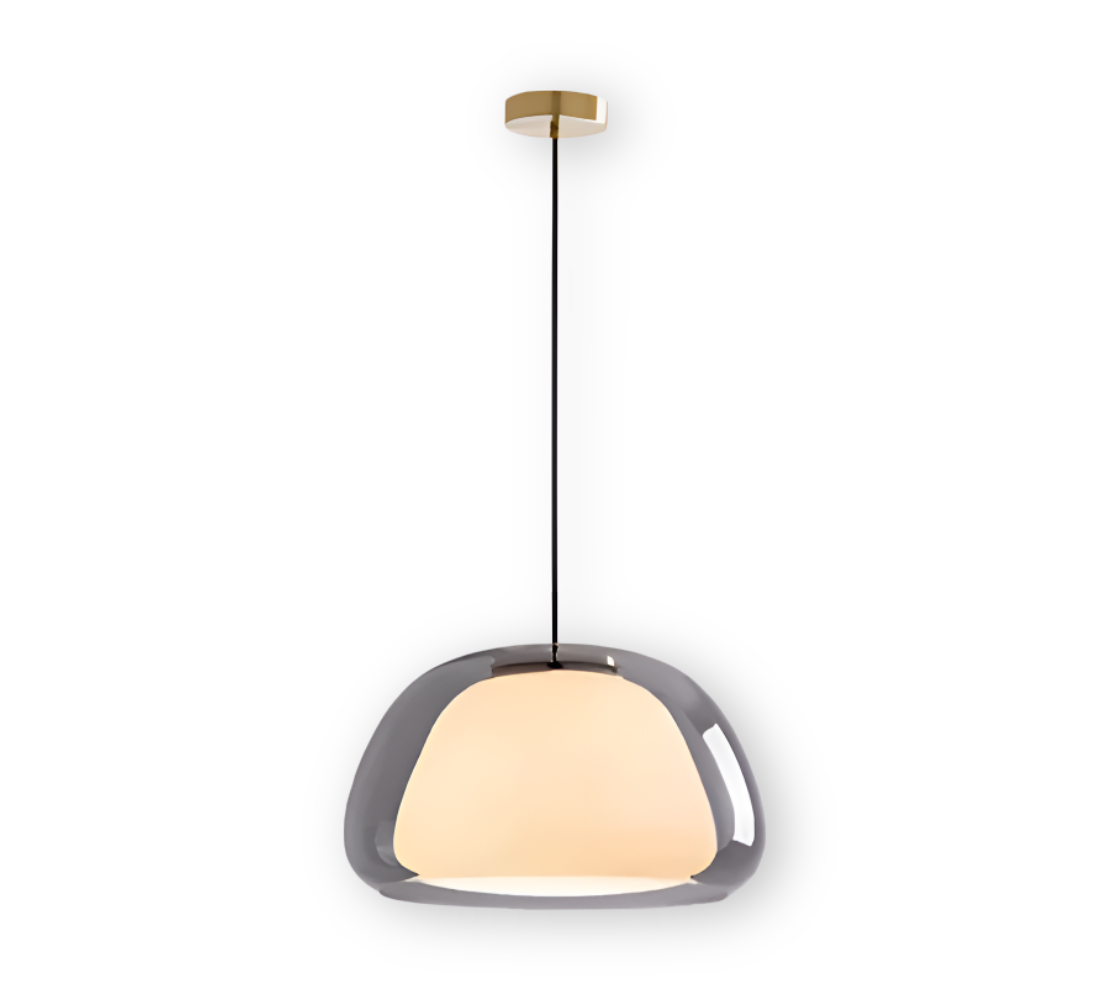 LustreJell - Modern Kräm Glas Pendellampa - Transparent Jelly LED Hänglampa