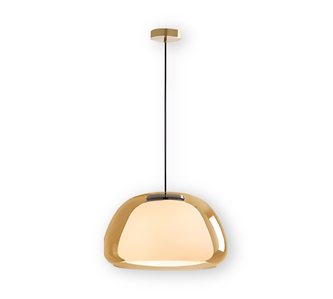 LustreJell - Modern Kräm Glas Pendellampa - Transparent Jelly LED Hänglampa