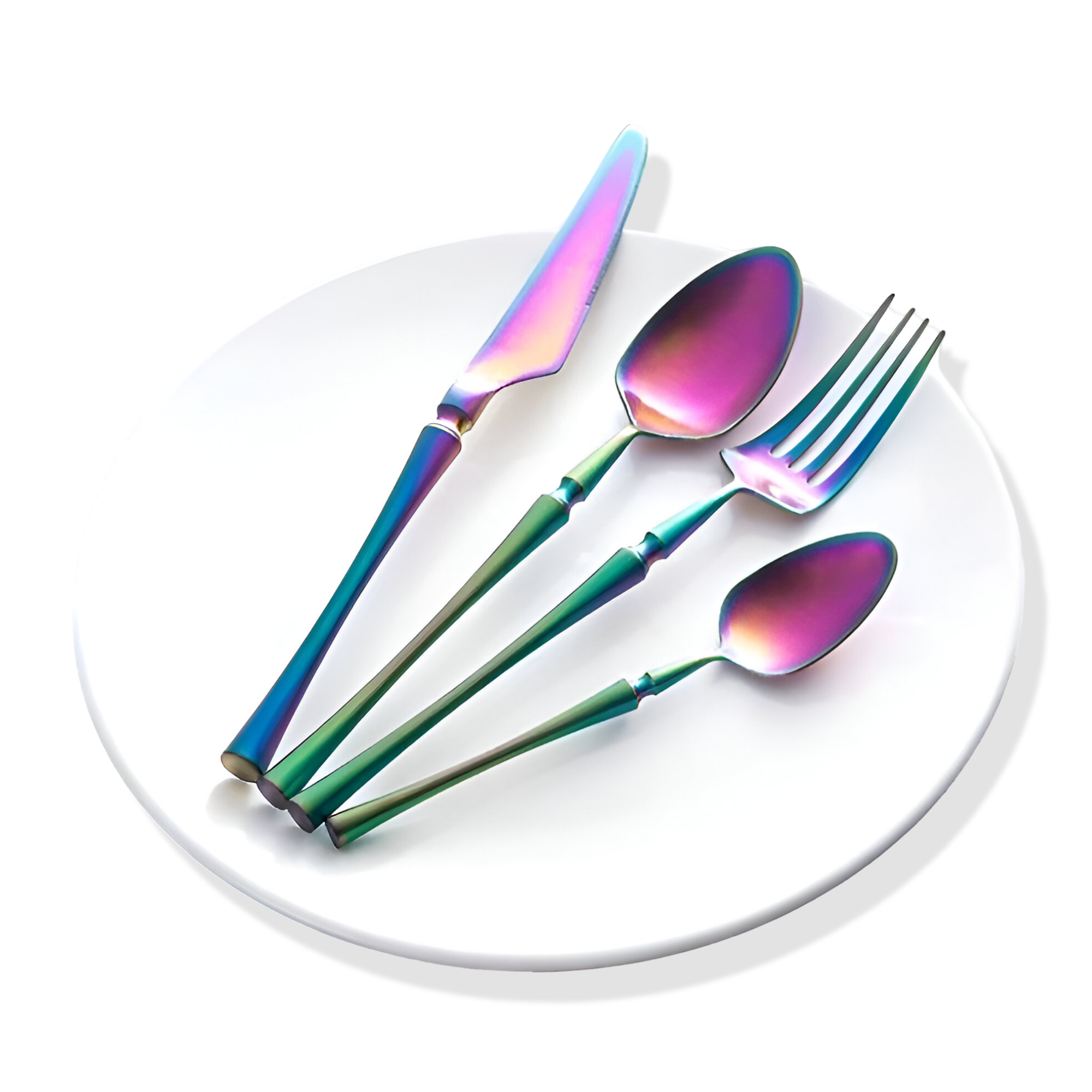 Venetian LuxeFeast - Bestickset - Svart Bestickset - 4/16-Delars Bestickset - Gyllene Bestick