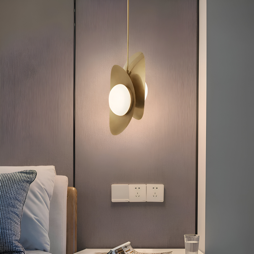 Luxe Pearle Pendellampa - Lyxig Perlgaslampa Metall Hänglampa