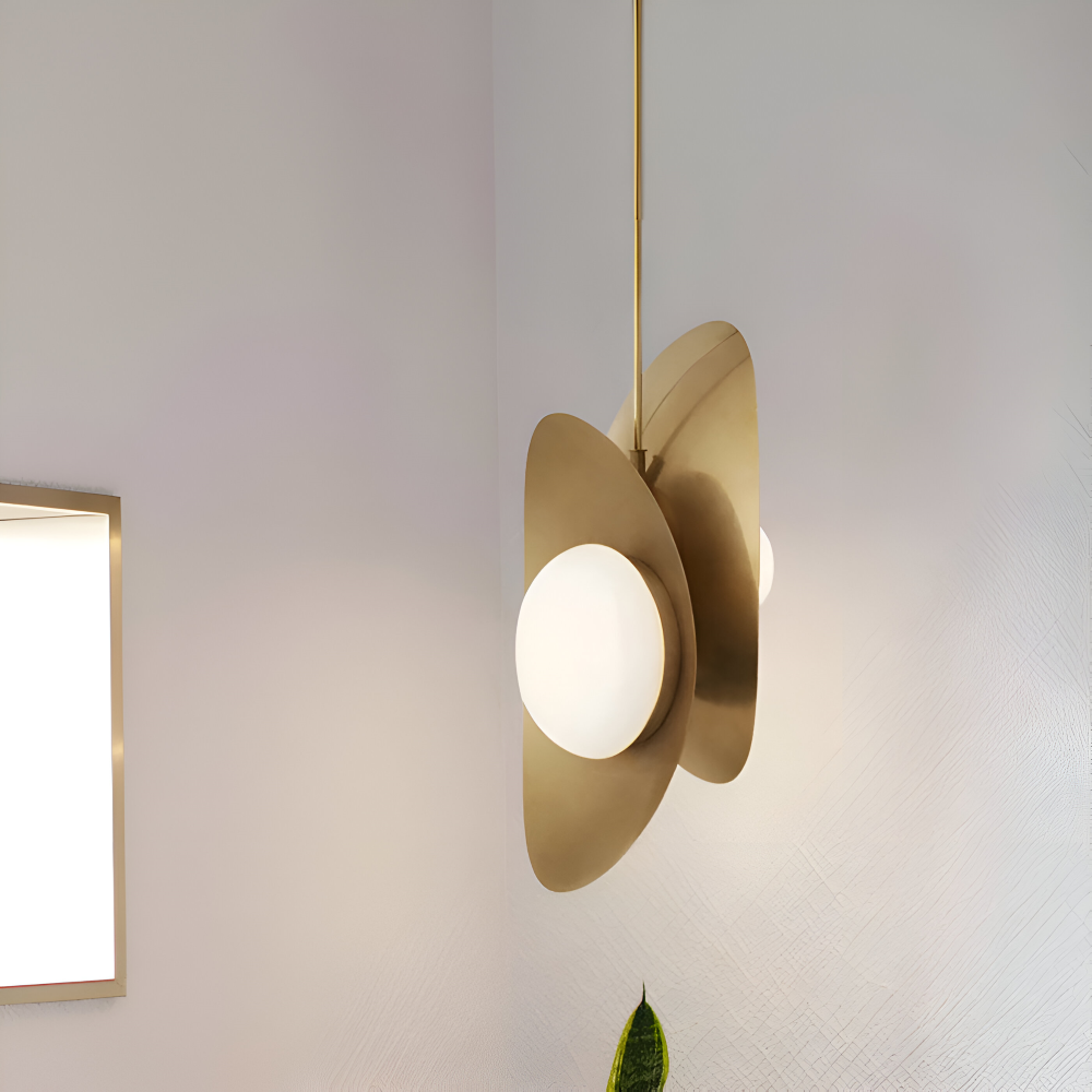 Luxe Pearle Pendellampa - Lyxig Perlgaslampa Metall Hänglampa