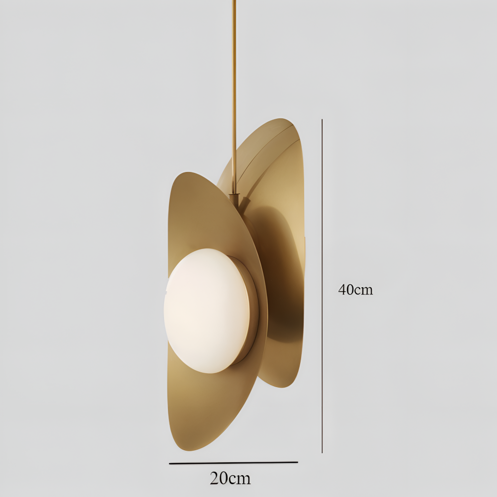 Luxe Pearle Pendellampa - Lyxig Perlgaslampa Metall Hänglampa