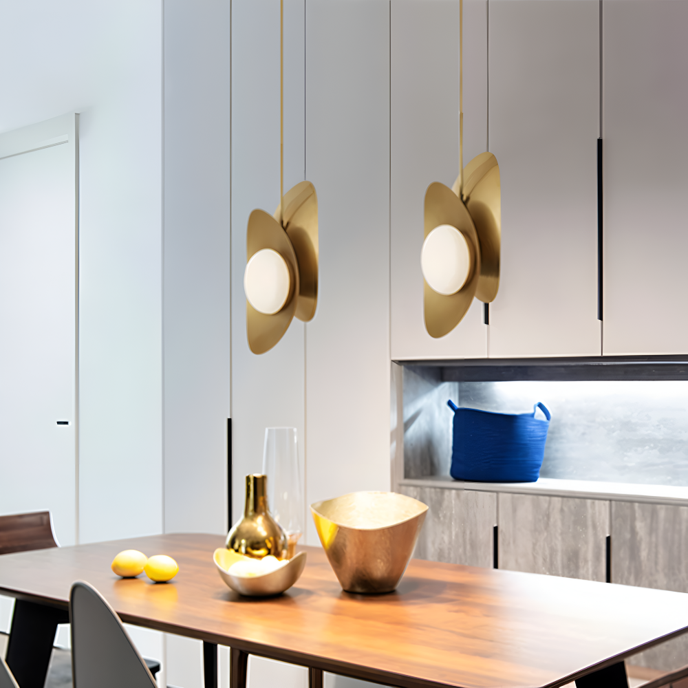 Luxe Pearle Pendellampa - Lyxig Perlgaslampa Metall Hänglampa