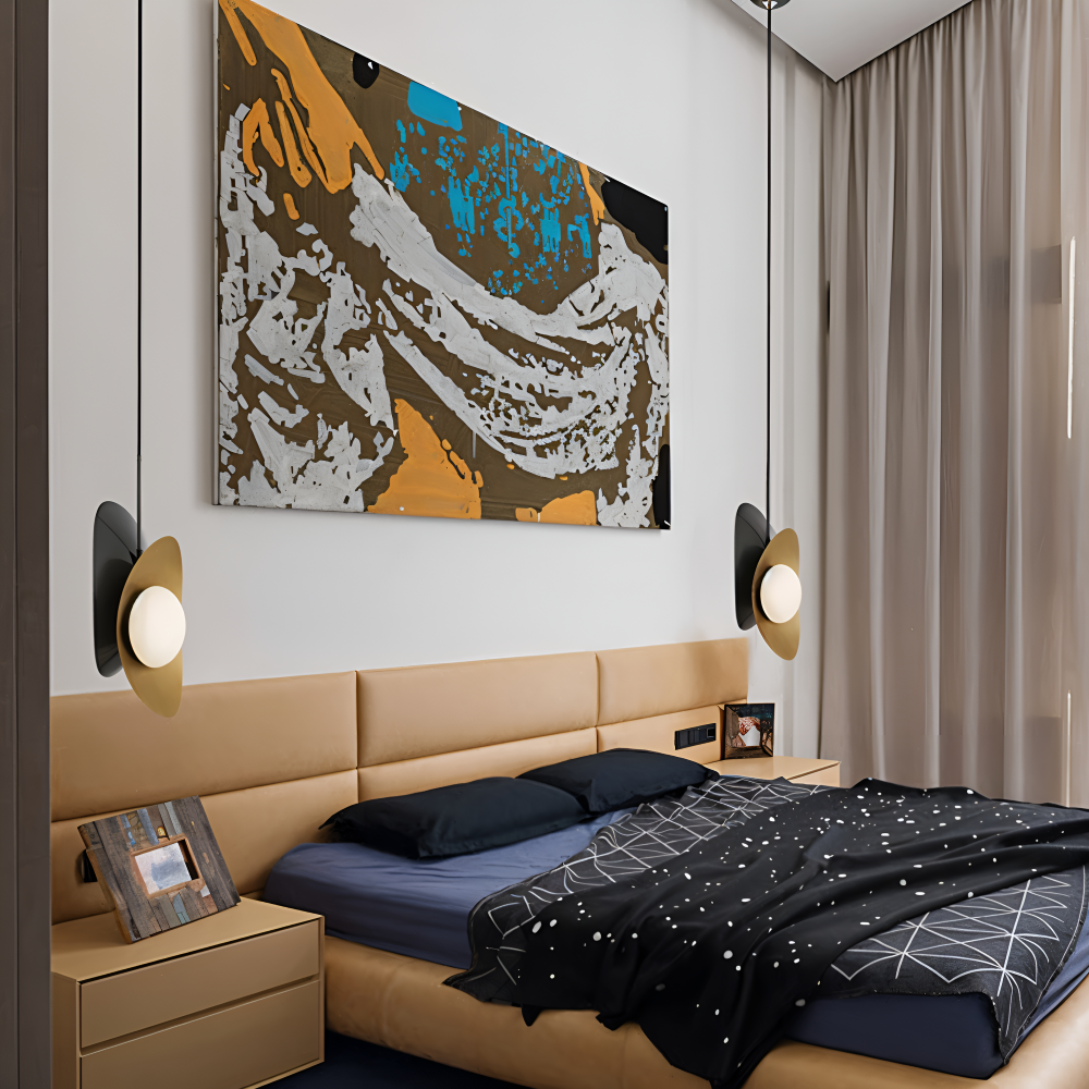Luxe Pearle Pendellampa - Lyxig Perlgaslampa Metall Hänglampa