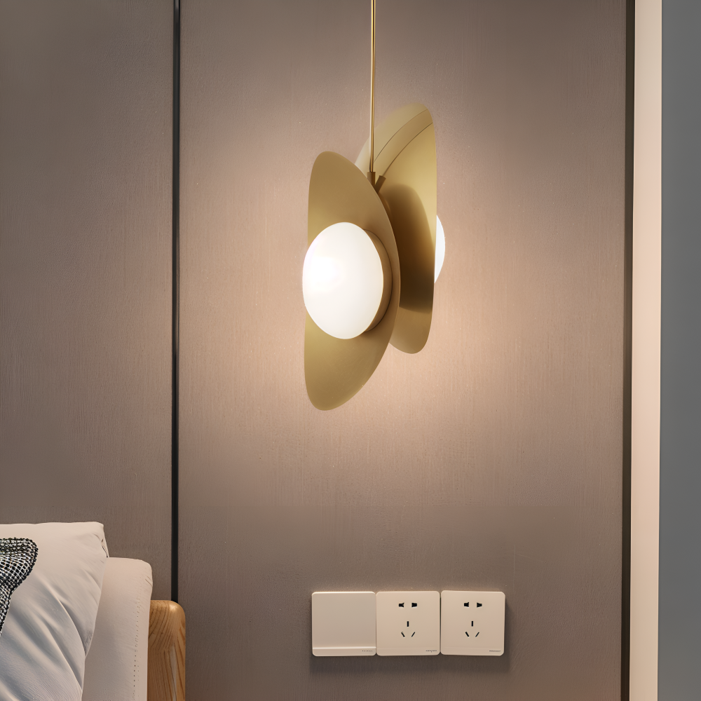 Luxe Pearle Pendellampa - Lyxig Perlgaslampa Metall Hänglampa