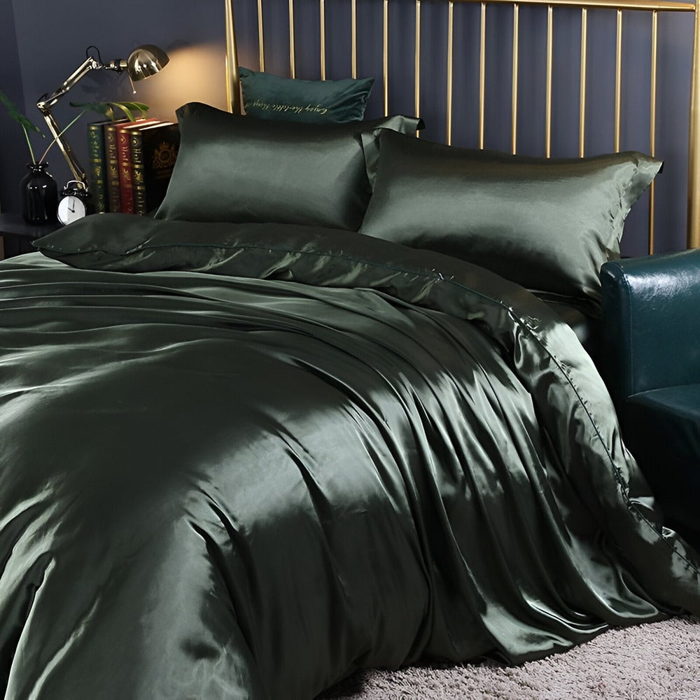 Luxe Silk Påslakan – Exklusivt Påslakanset i Mullbärssilke med 2 Örngott