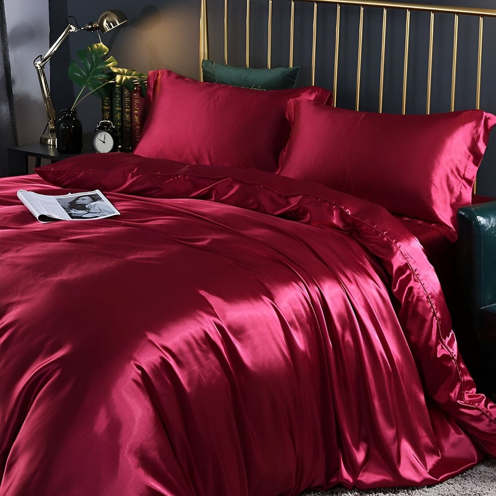Luxe Silk Påslakan – Exklusivt Påslakanset i Mullbärssilke med 2 Örngott