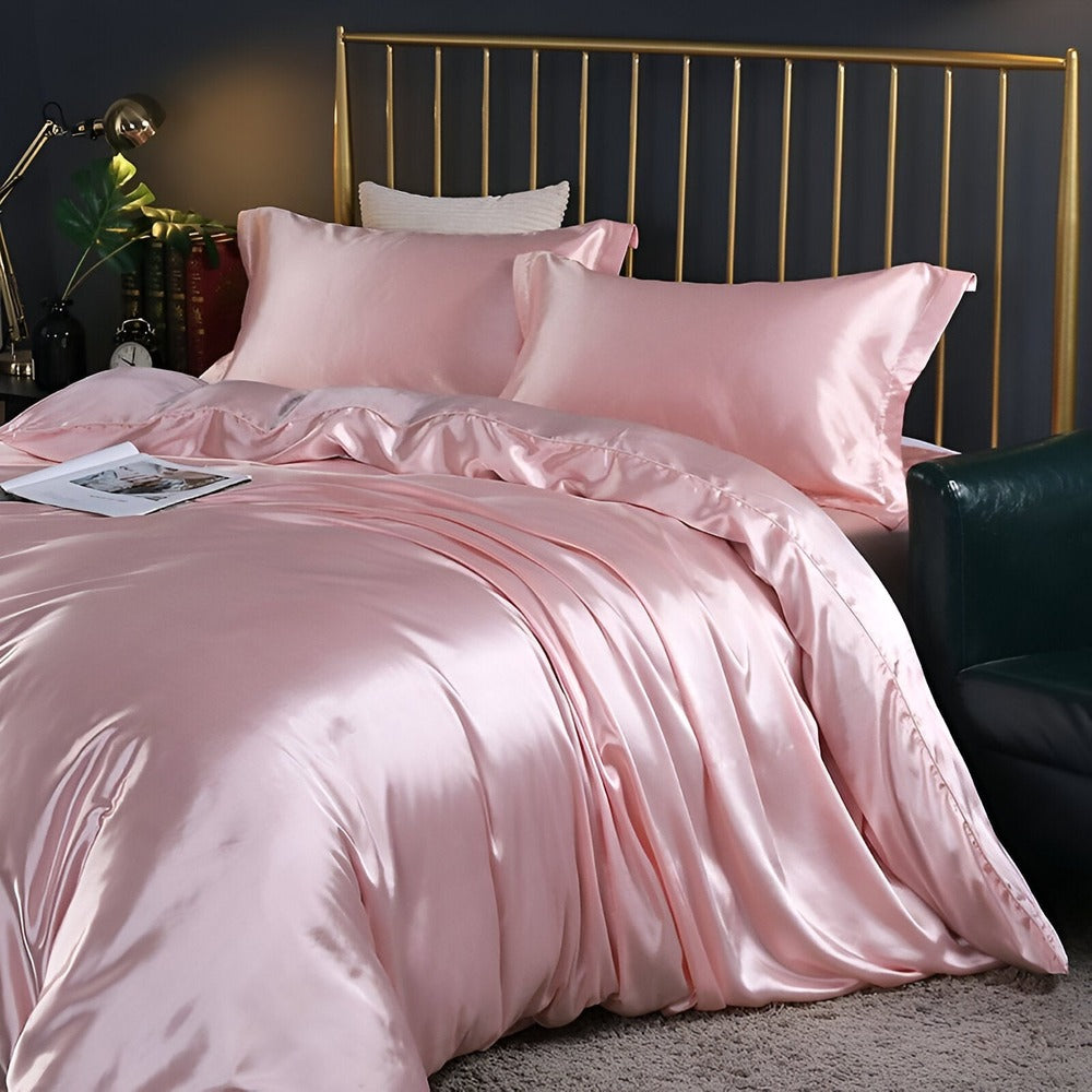 Luxe Silk Påslakan – Exklusivt Påslakanset i Mullbärssilke med 2 Örngott