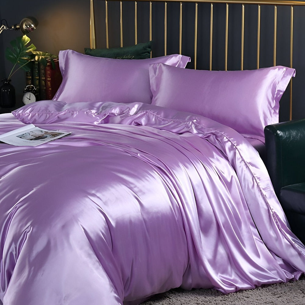 Luxe Silk Påslakan – Exklusivt Påslakanset i Mullbärssilke med 2 Örngott