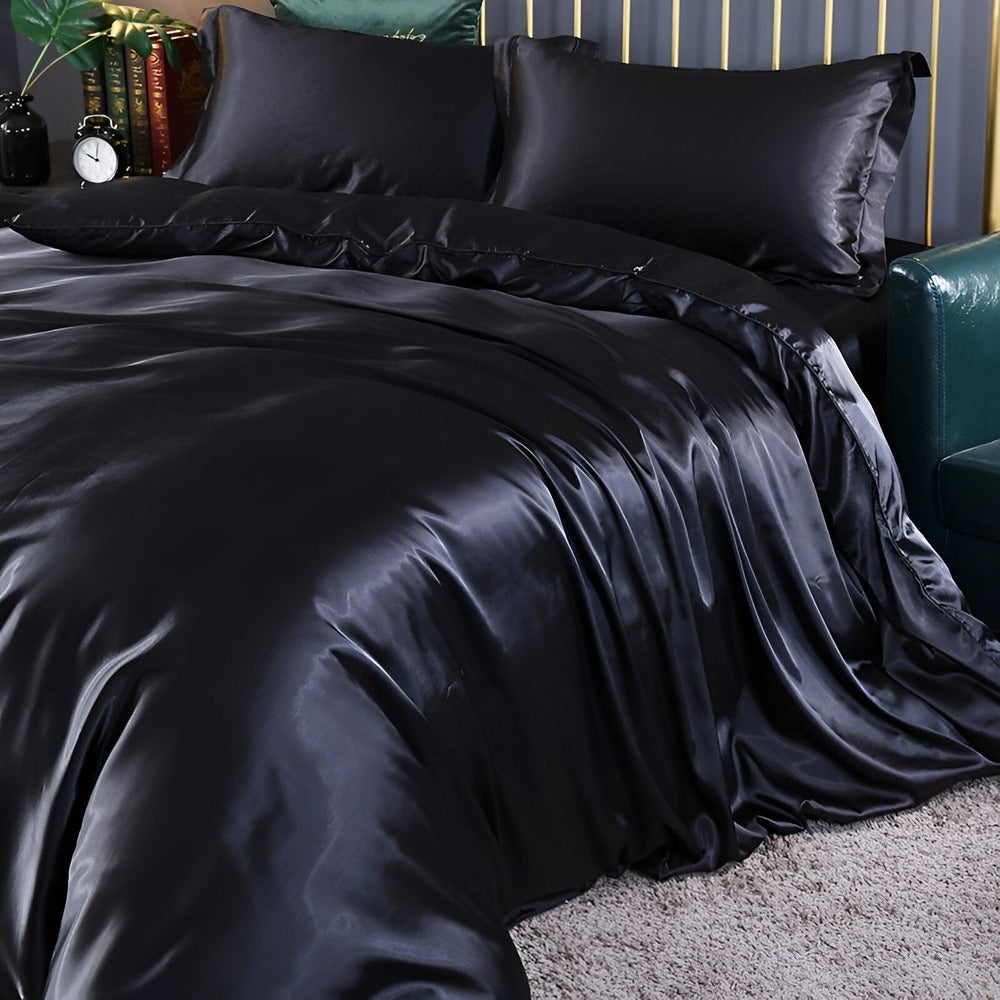 Luxe Silk Påslakan – Exklusivt Påslakanset i Mullbärssilke med 2 Örngott