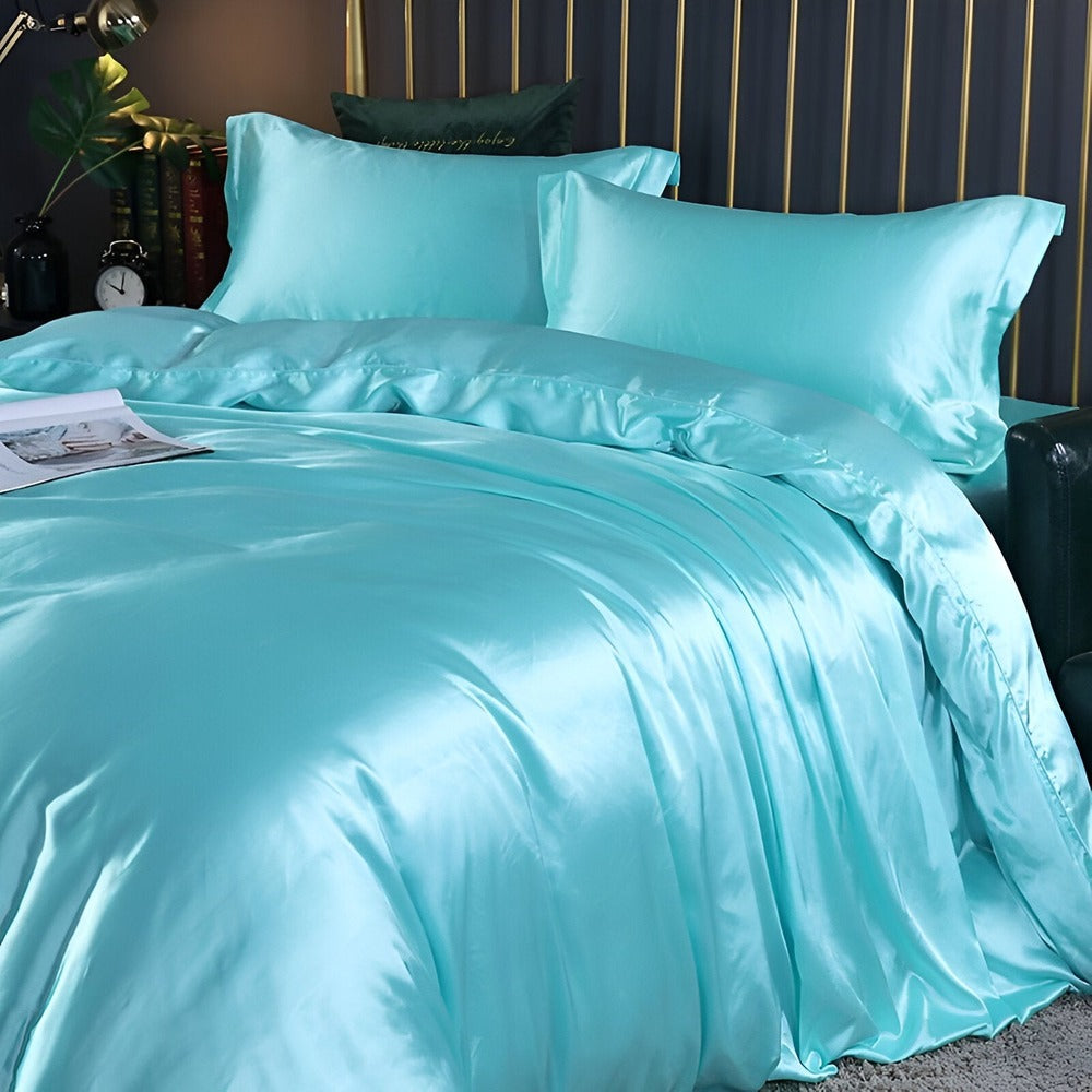Luxe Silk Påslakan – Exklusivt Påslakanset i Mullbärssilke med 2 Örngott
