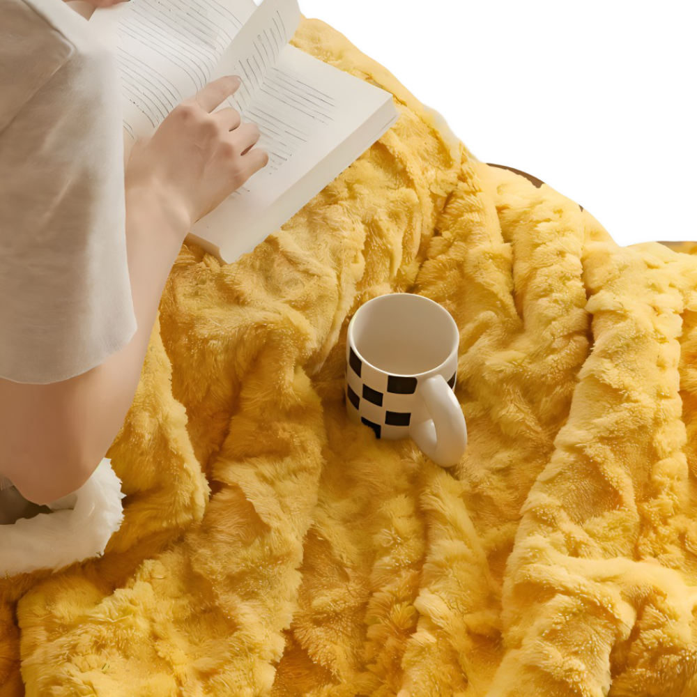 LuxiFaux Ullpläd - Dubbelsidig Plüsch Fleece Överdrag