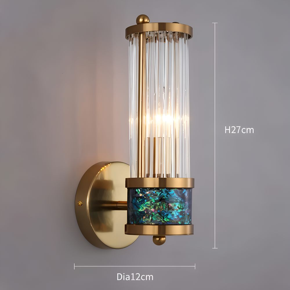 Lyxig Guldkristall Vägglampa - Modern Ribbade Vägglampa - E14 Vägglampor LED