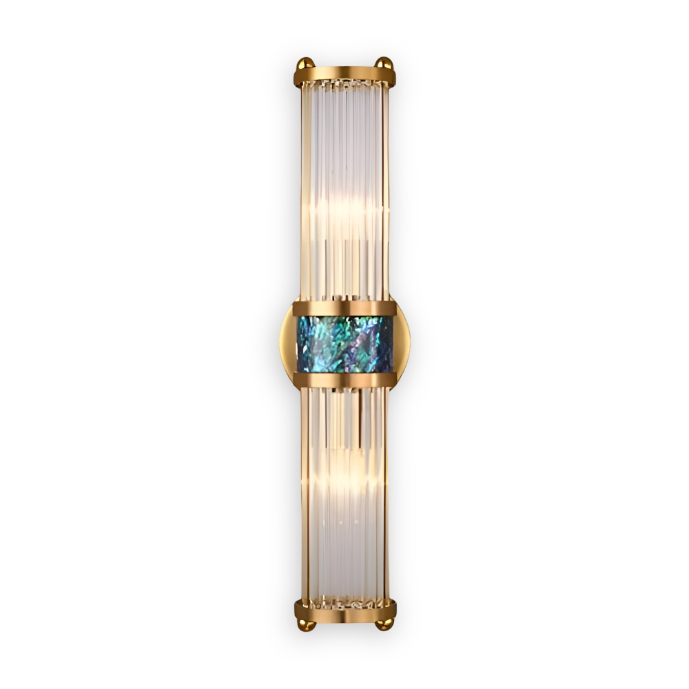 Lyxig Guldkristall Vägglampa - Modern Ribbade Vägglampa - E14 Vägglampor LED