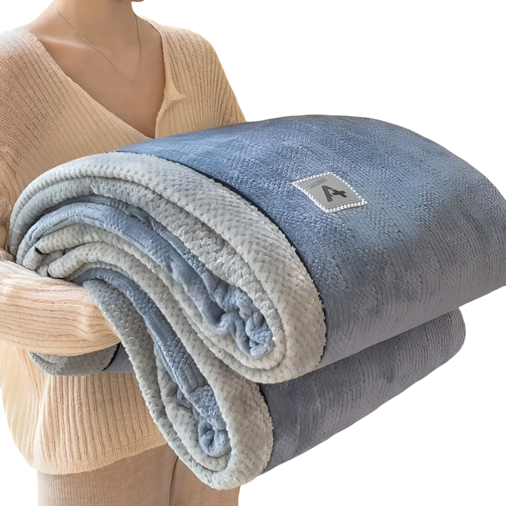 Lyxig Sammet Polyester Filt - Stilig Mönstrad Filt