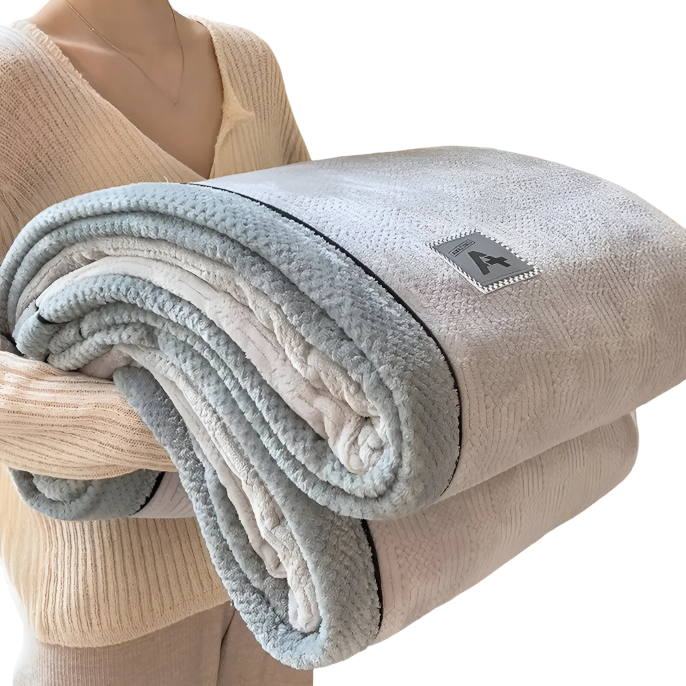 Lyxig Sammet Polyester Filt - Stilig Mönstrad Filt