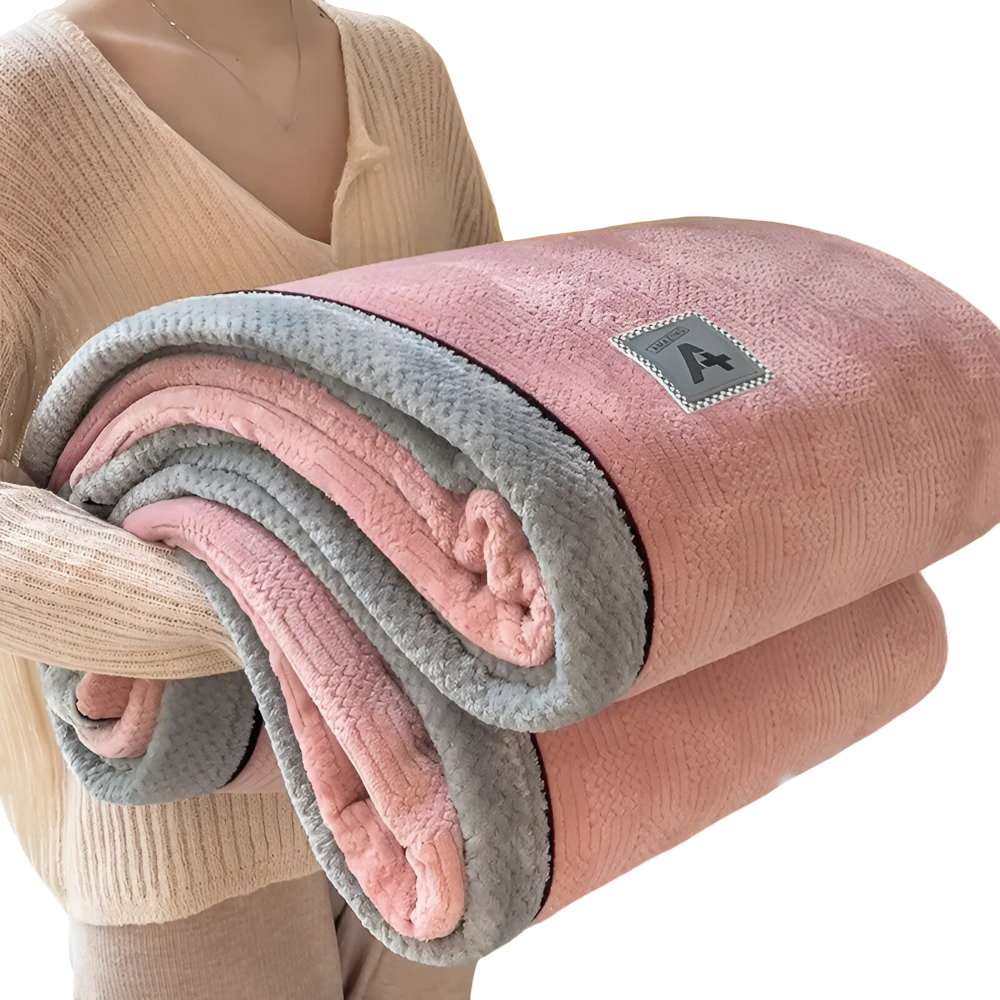 Lyxig Sammet Polyester Filt - Stilig Mönstrad Filt