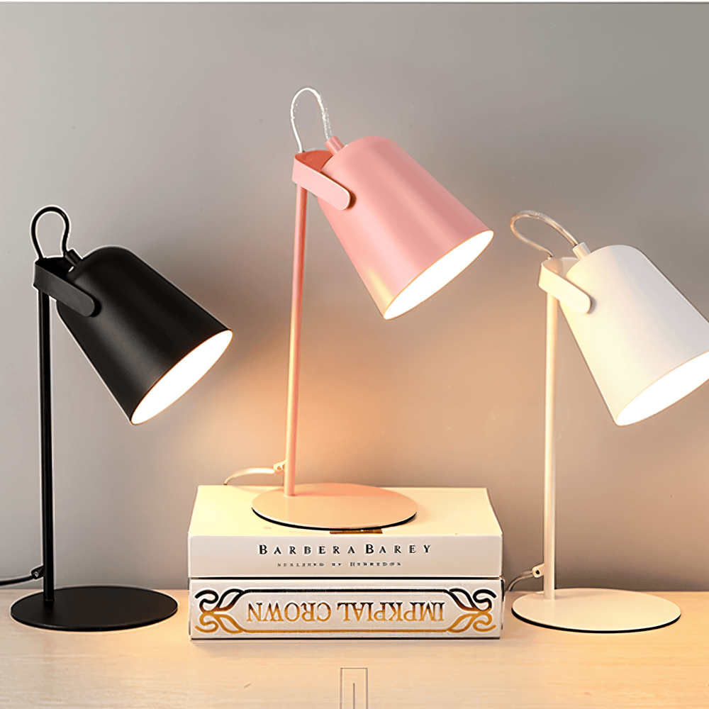 Macaron Bordslampa - Nordiskt Gul Skrivbordslampa - Justerbar Lampa