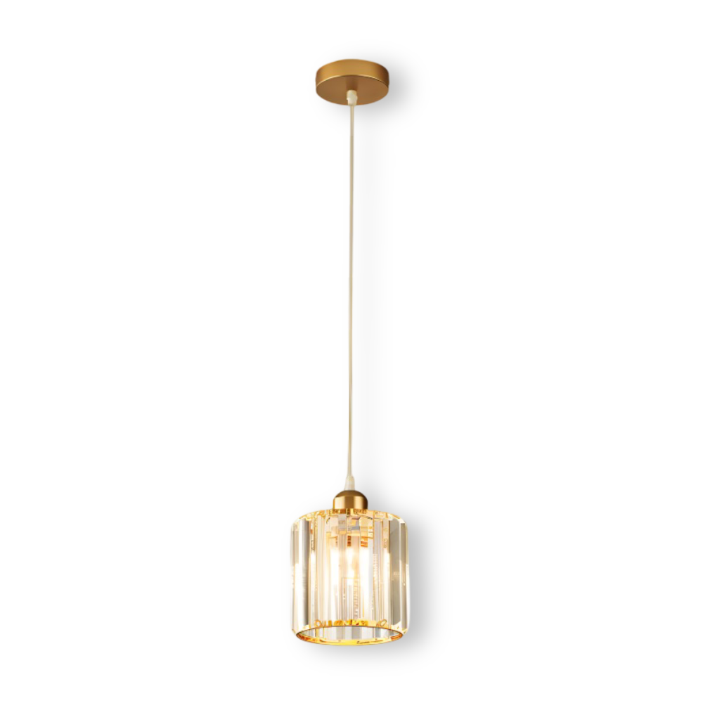 MagesticSpark Pendellampa - Svart Guld Pendellampa Fyrkantig - Kristall Hängande Dekorationer Lampa