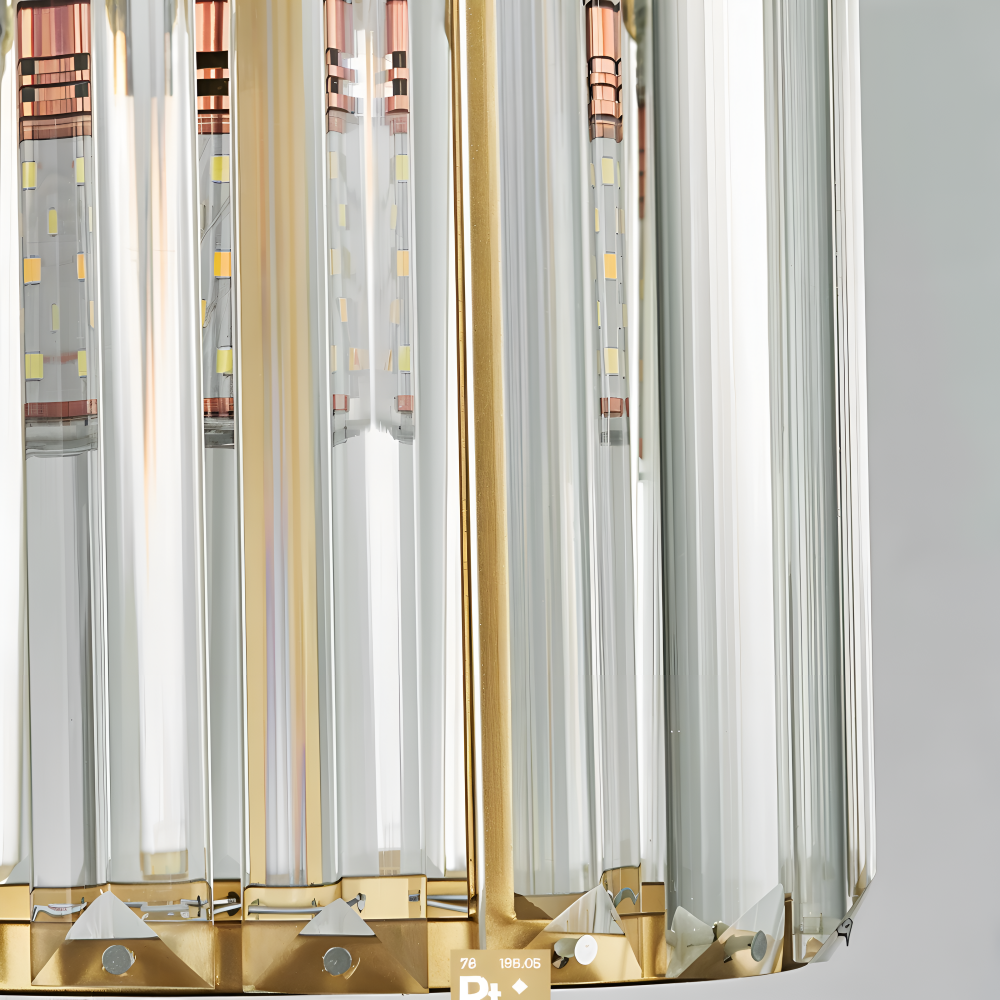 MagesticSpark Pendellampa - Svart Guld Pendellampa Fyrkantig - Kristall Hängande Dekorationer Lampa