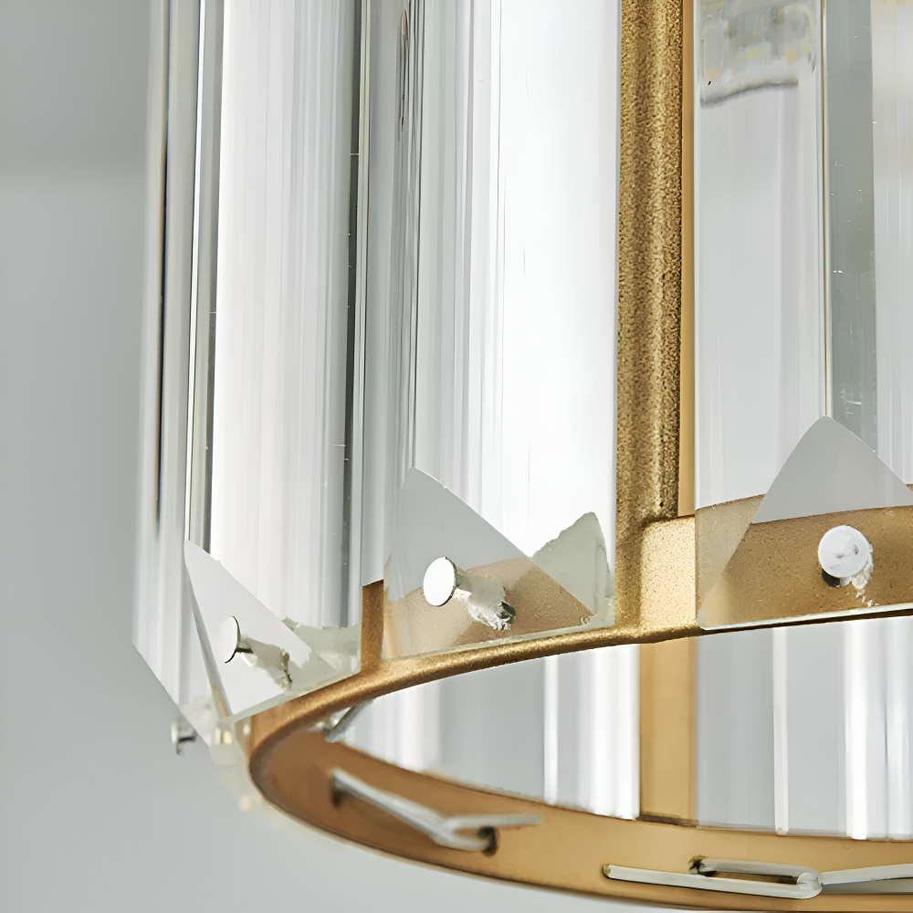 MagesticSpark Pendellampa - Svart Guld Pendellampa Fyrkantig - Kristall Hängande Dekorationer Lampa