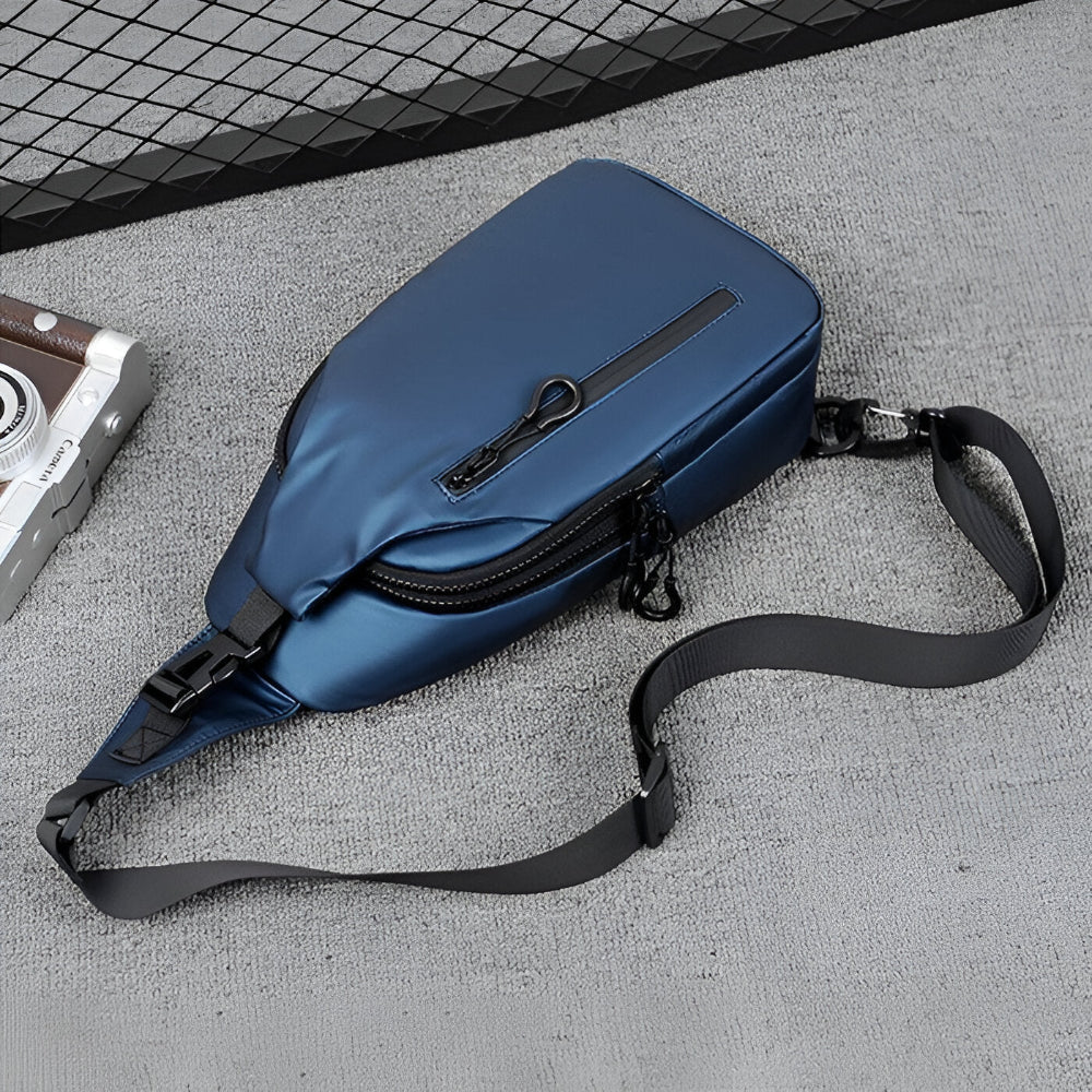 MetroFlex Crossbody Bag - Justerbar Cross Body Bag för Män - Moderiktig Crossbody Bag Svart