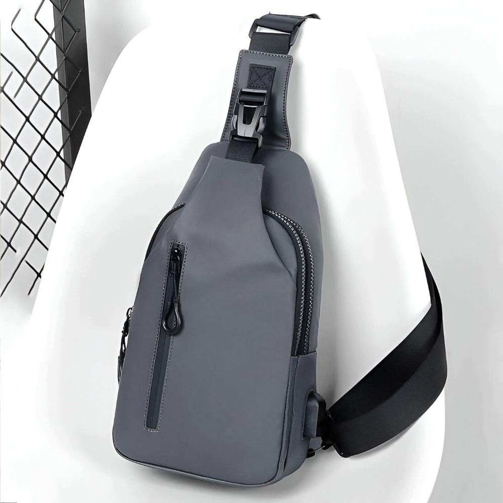 MetroFlex Crossbody Bag - Justerbar Cross Body Bag för Män - Moderiktig Crossbody Bag Svart