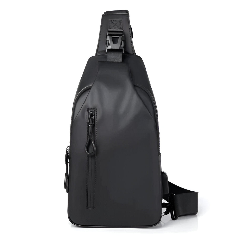 MetroFlex Crossbody Bag - Justerbar Cross Body Bag för Män - Moderiktig Crossbody Bag Svart