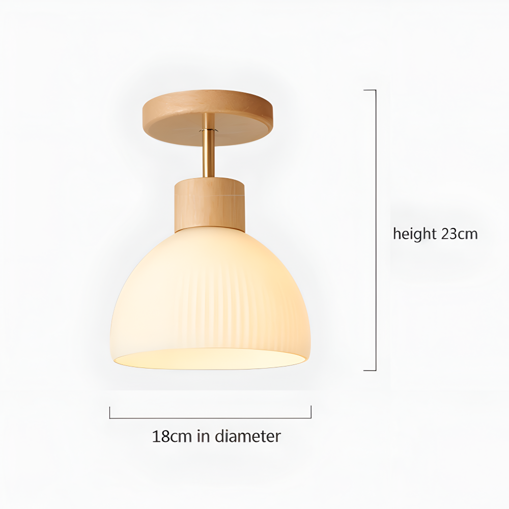 MidFlash - Nordic Aisle Taklampa - Ribbad LED Taklampa i Glas