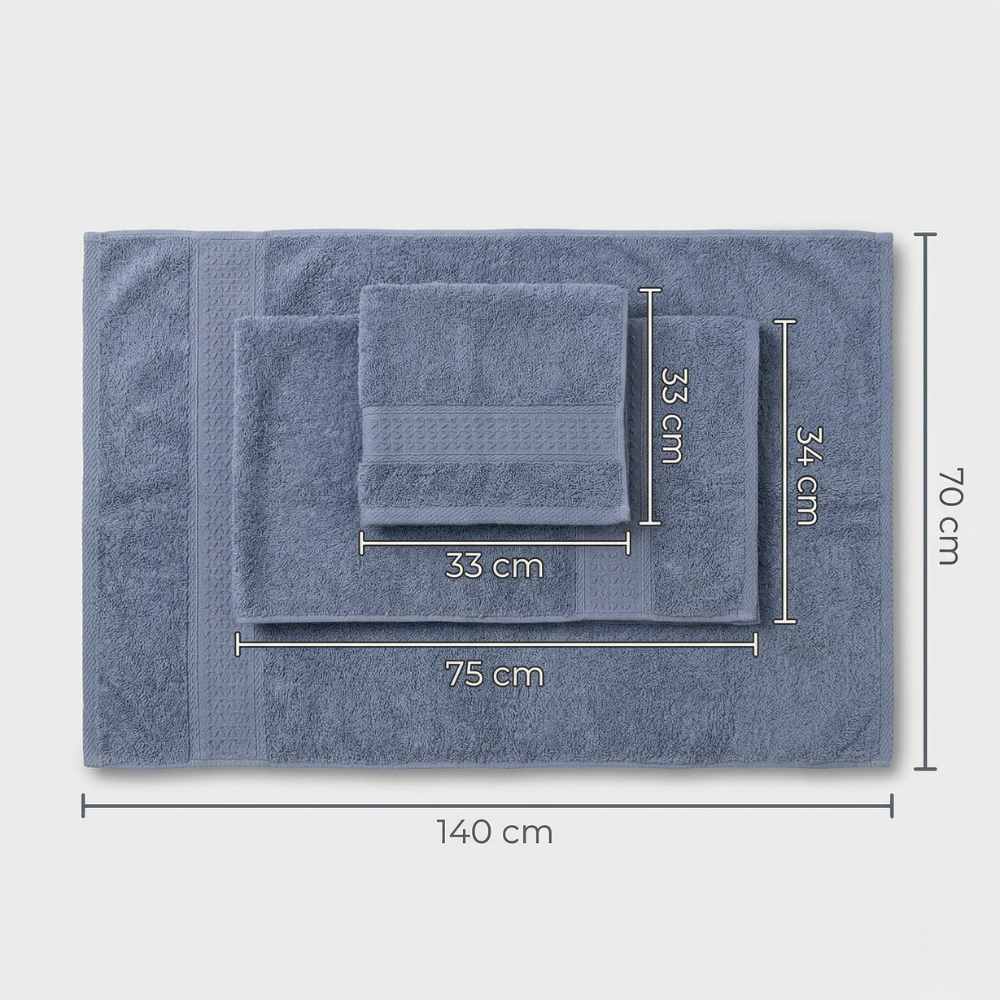 Minimalistisk 3-delad Handduksset - Ultramjuk Ekologisk Bomull i Elegant Design 1