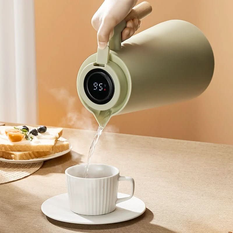 Minimalistisk Termosflaska 1L - Läcksäker Elegant Design För Varma Och Kalla Drycker 2