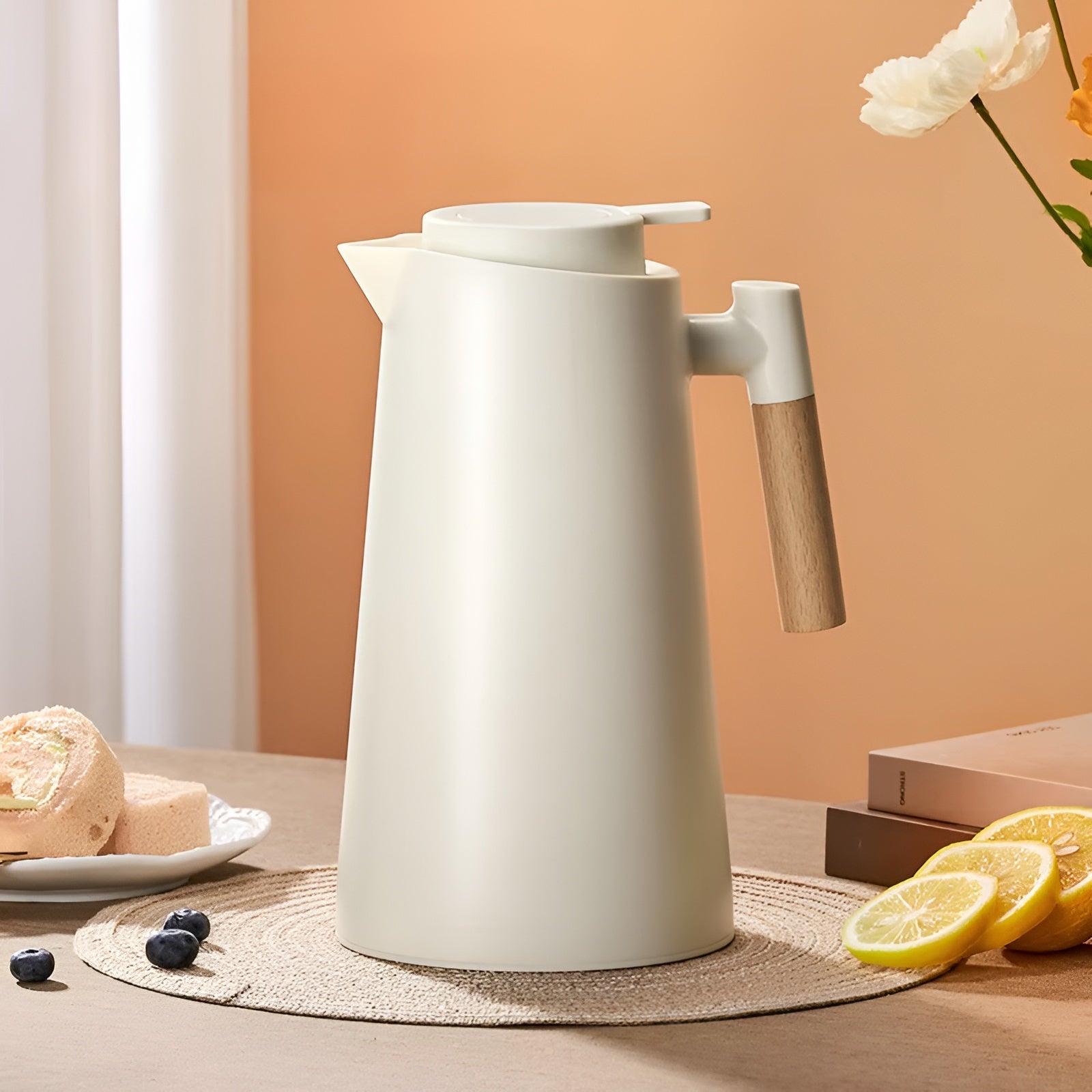 Minimalistisk Termosflaska 1L - Läcksäker Elegant Design För Varma Och Kalla Drycker 9