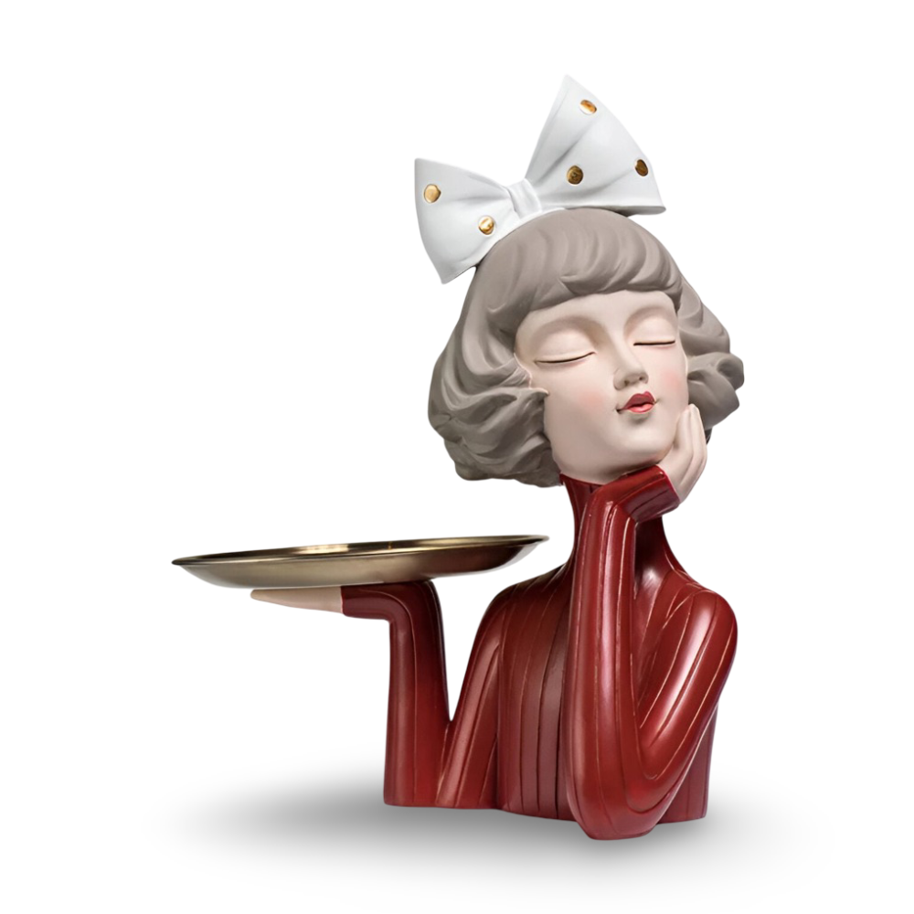 Missy Statyer - Eleganta Flickfigurer i Harts med Hårbåge