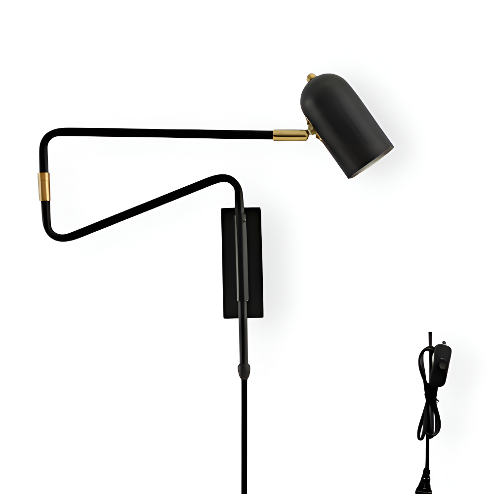 Modern Justerbar Svängarm Vägglampa - Skandinavisk Järnvägglampa