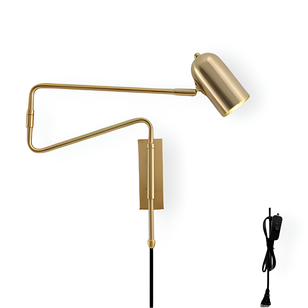 Modern Justerbar Svängarm Vägglampa - Skandinavisk Järnvägglampa