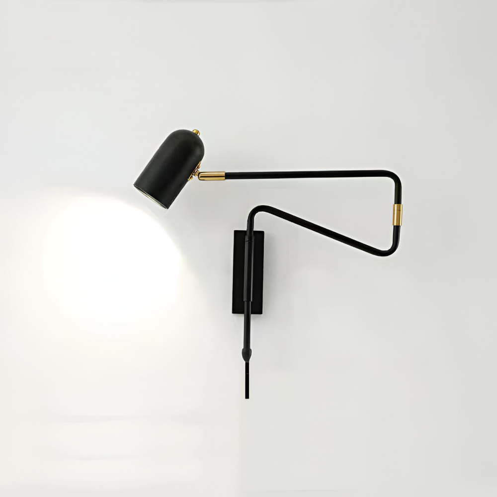 Modern Justerbar Svängarm Vägglampa - Skandinavisk Järnvägglampa