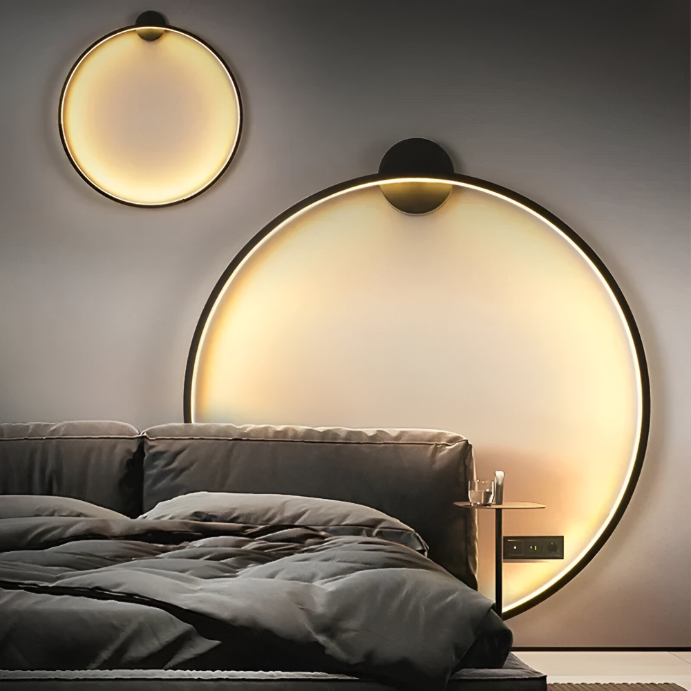 Modern Rund Vägglampa - Slank Minimalistisk Design för Samtida Utrymmen