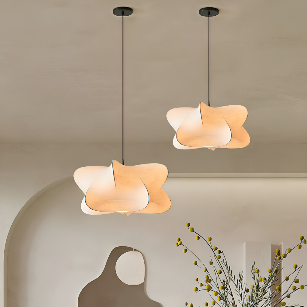 Modern Wabi Sabi Pendellampa - Geometrisk Japansk Stil Hänglampa