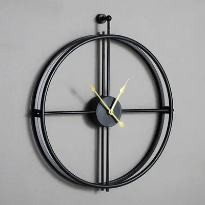 Modern Konstnärlig Väggklocka Stor Gjord Av Trä Och Metall - Fantastisk Design För Stilfulla Vardagsrum 3
